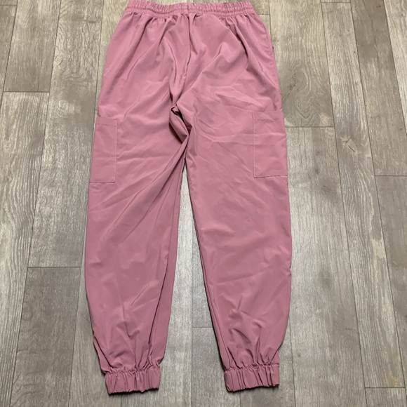 Womens Scrubaid Drawstring Cargo Pink Work Medical Nursing Jogger Pants - Picture 2 of 6